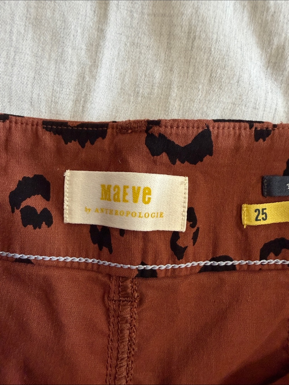 Anthropologie Maeve The Colette Crop Wide-Leg Pants Size 25 Brown Black - Picture 5 of 8